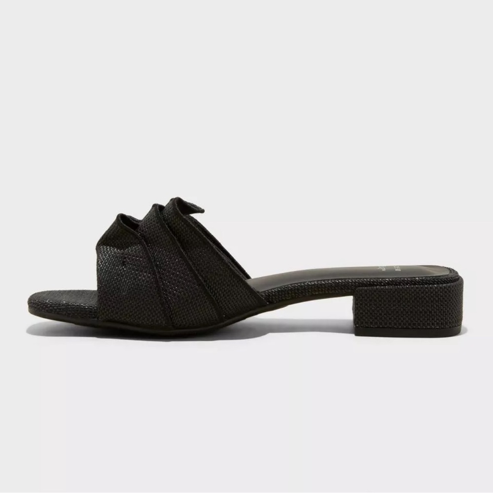 Women's Lyta Raffia Ruffle Sandals with Memory Foam Insole - A New Day - Picture 2 of 5